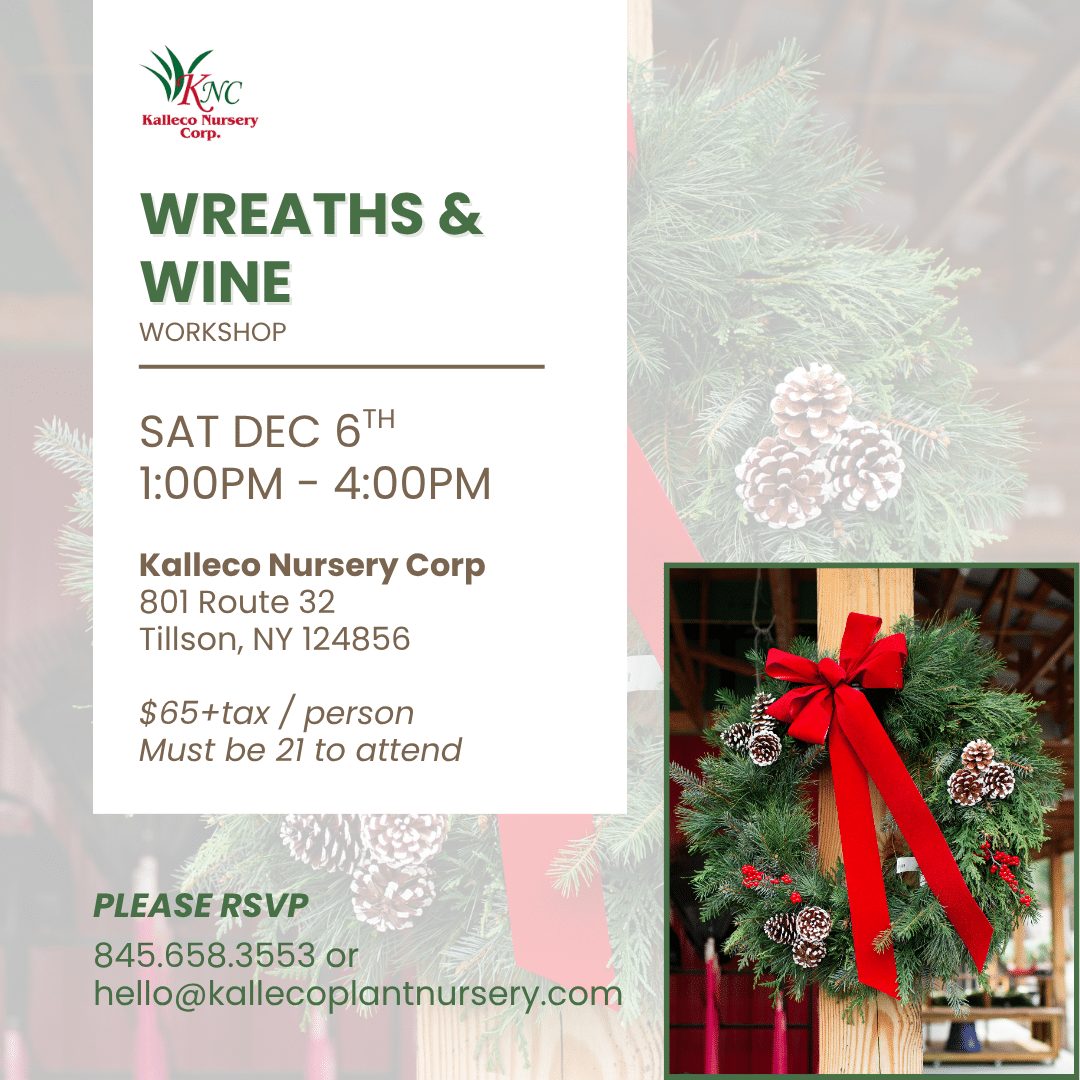 Wreaths and Wine Workshop Flyer KNC 2025